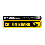 CAT ON BOARD VINYL DECALS • MADE IN USA OutdoorAddiction.comOUTDOOR DURABLEAND REMOVABLESTICKERS